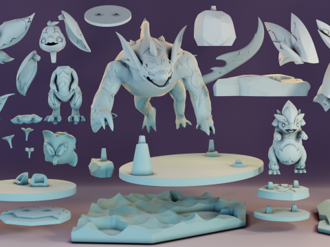 Animals Of Natlan Genshin Impact Modello di stampa 3D