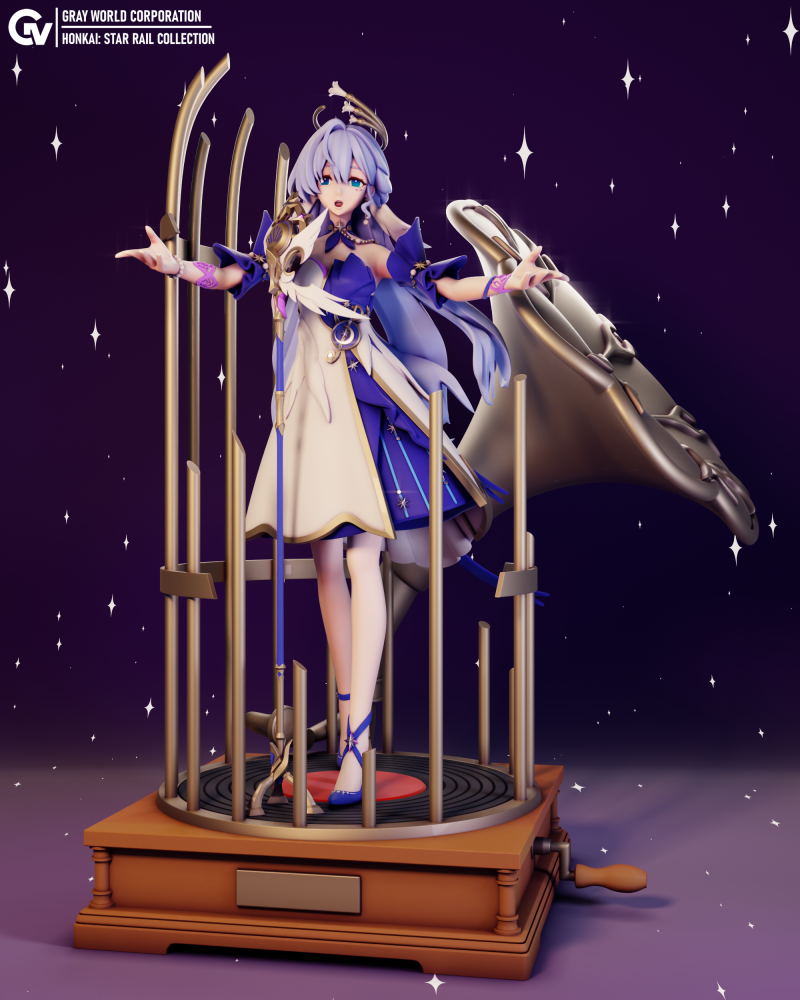 Robin Honkai Star Rail Model do druku 3D .c4d .max .obj .3ds .fbx .stl .blend 