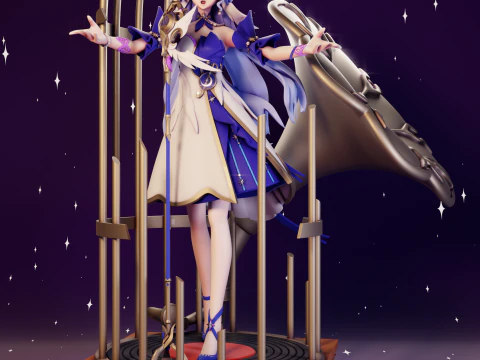 Robin Honkai Carril Estelar Modelo de impresión 3D