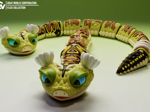 Flexi Master Viper Kung Fu Panda 3D Print Model