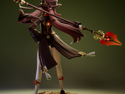 Hu Tao 2 Genshin Impact Modelo de Impressão 3D