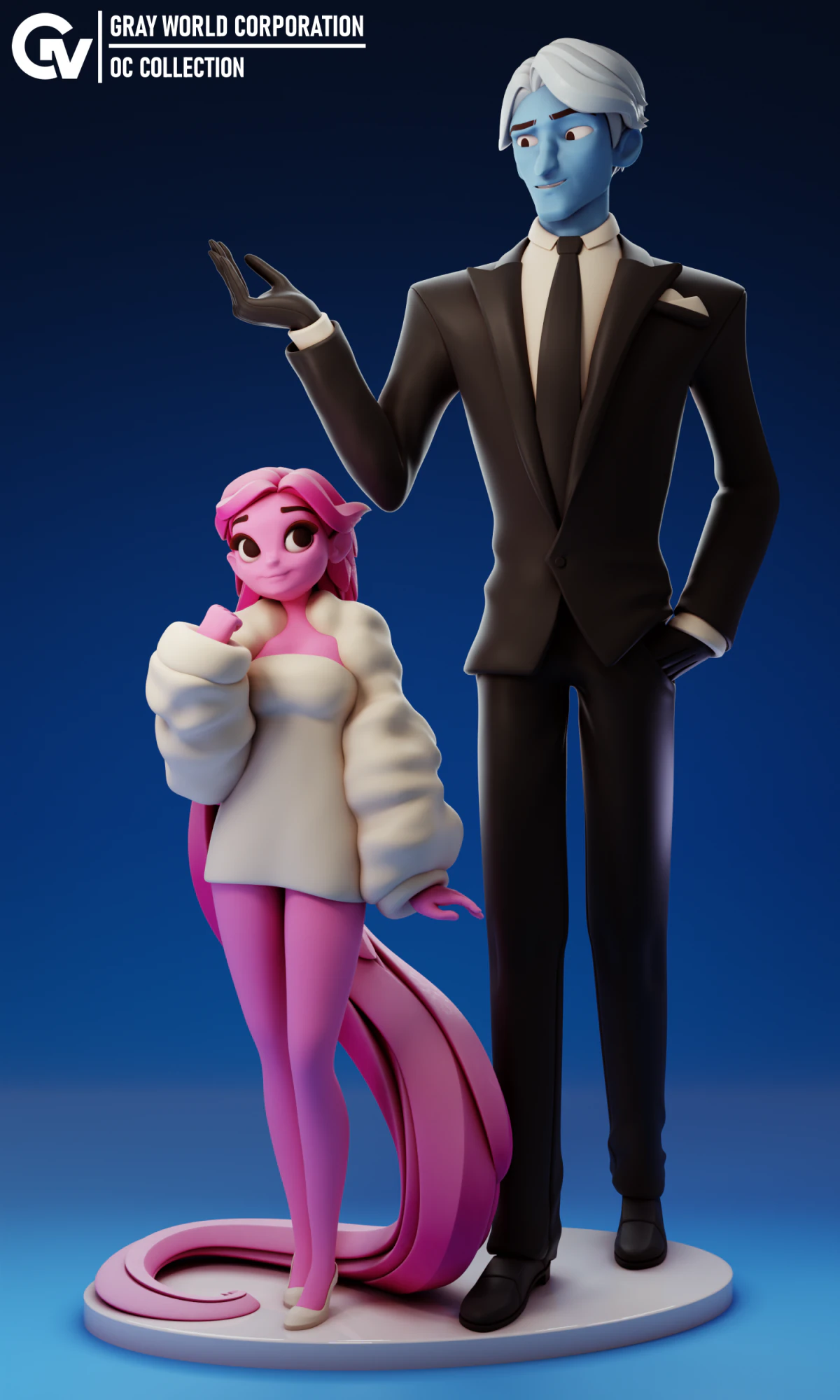 Hades And Persephone Lore Olympus 3D Print Model .c4d .max .obj .3ds .fbx .stl .blend 