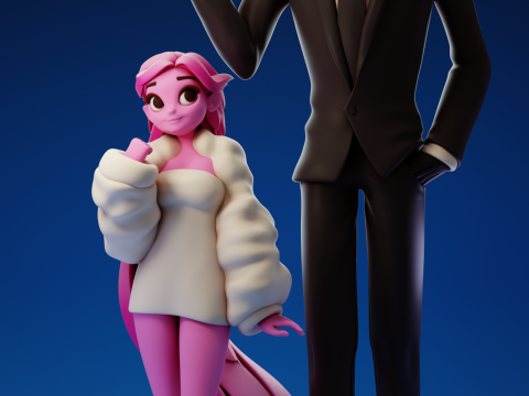 Hades And Persephone Lore Olympus 3D प्रिंट मॉडल