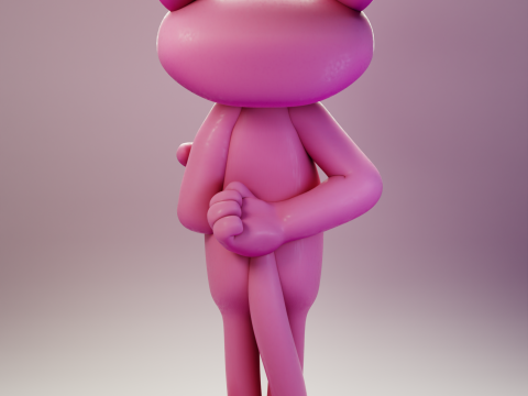 Shaking Head Pink Panter 3Dプリントモデル