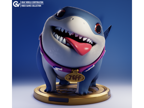 Jeff the Land Shark Marvel Rivals 3Dプリントモデル