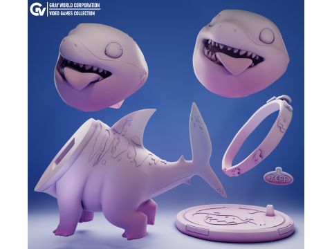 Jeff the Land Shark Marvel Rivals 3Dプリントモデル