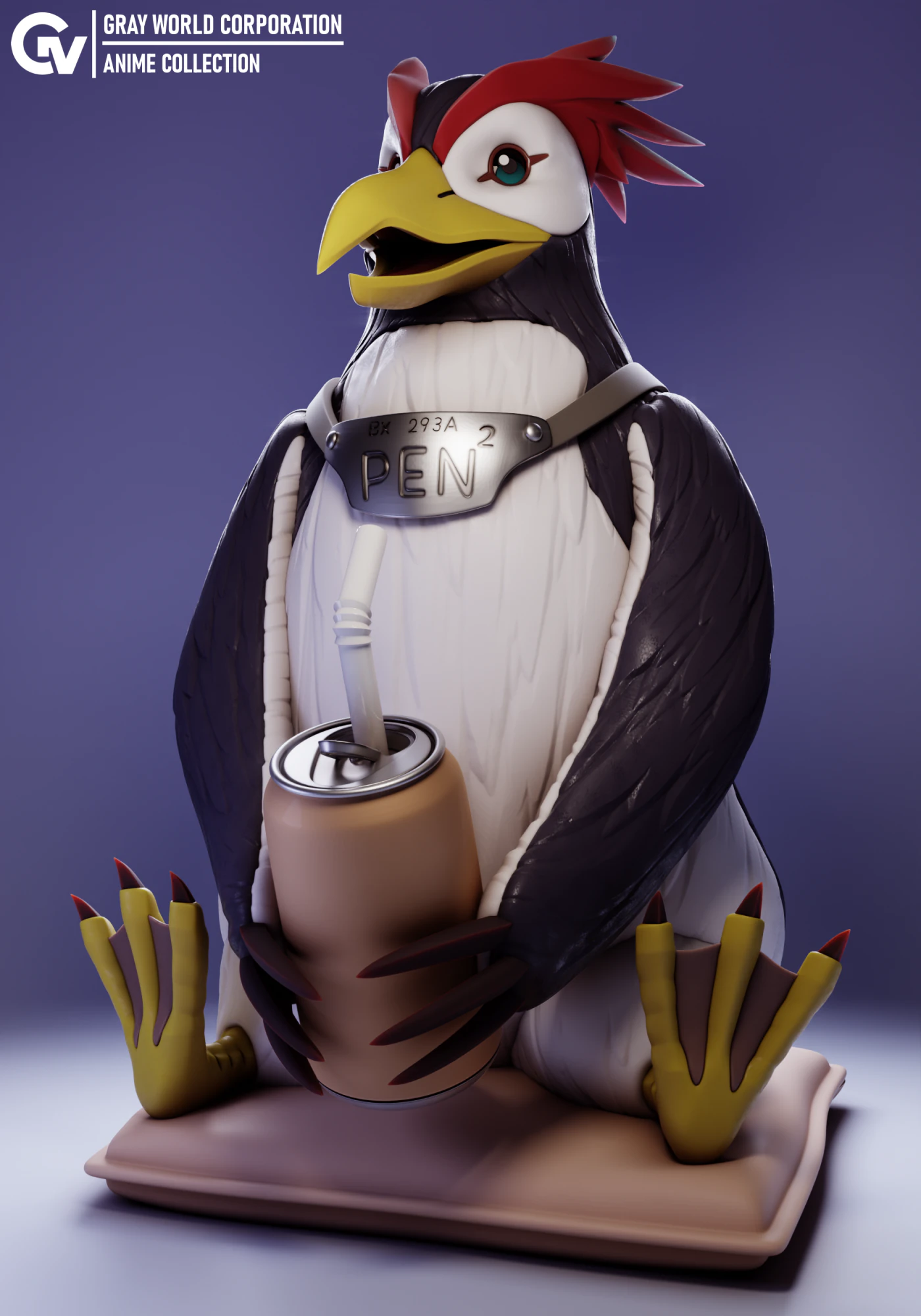 Pen Pen Evangelion 3D Print Model .c4d .max .obj .3ds .fbx .stl .blend 
