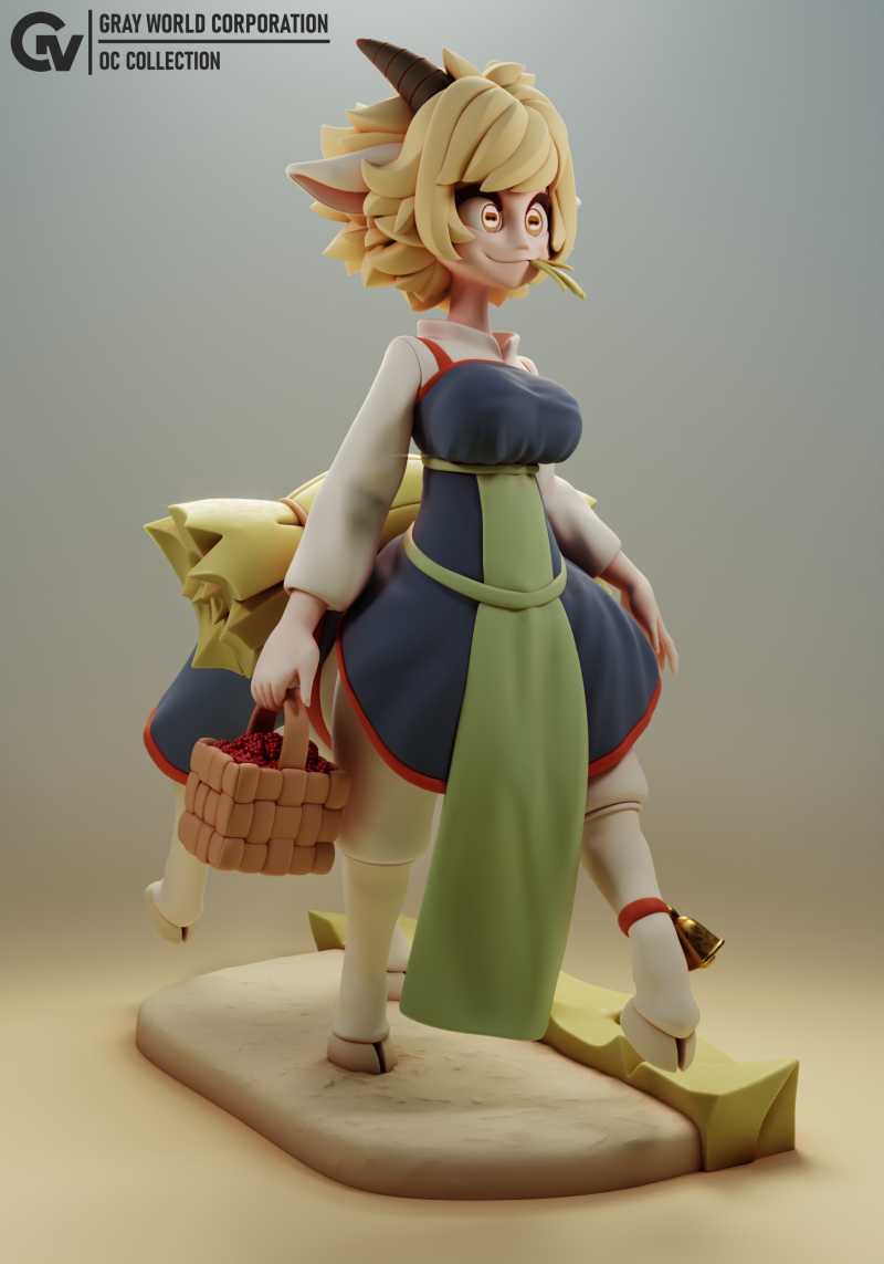 Goat Centaur OC Modèles 3D en vedette .c4d .max .obj .3ds .fbx .stl .blend