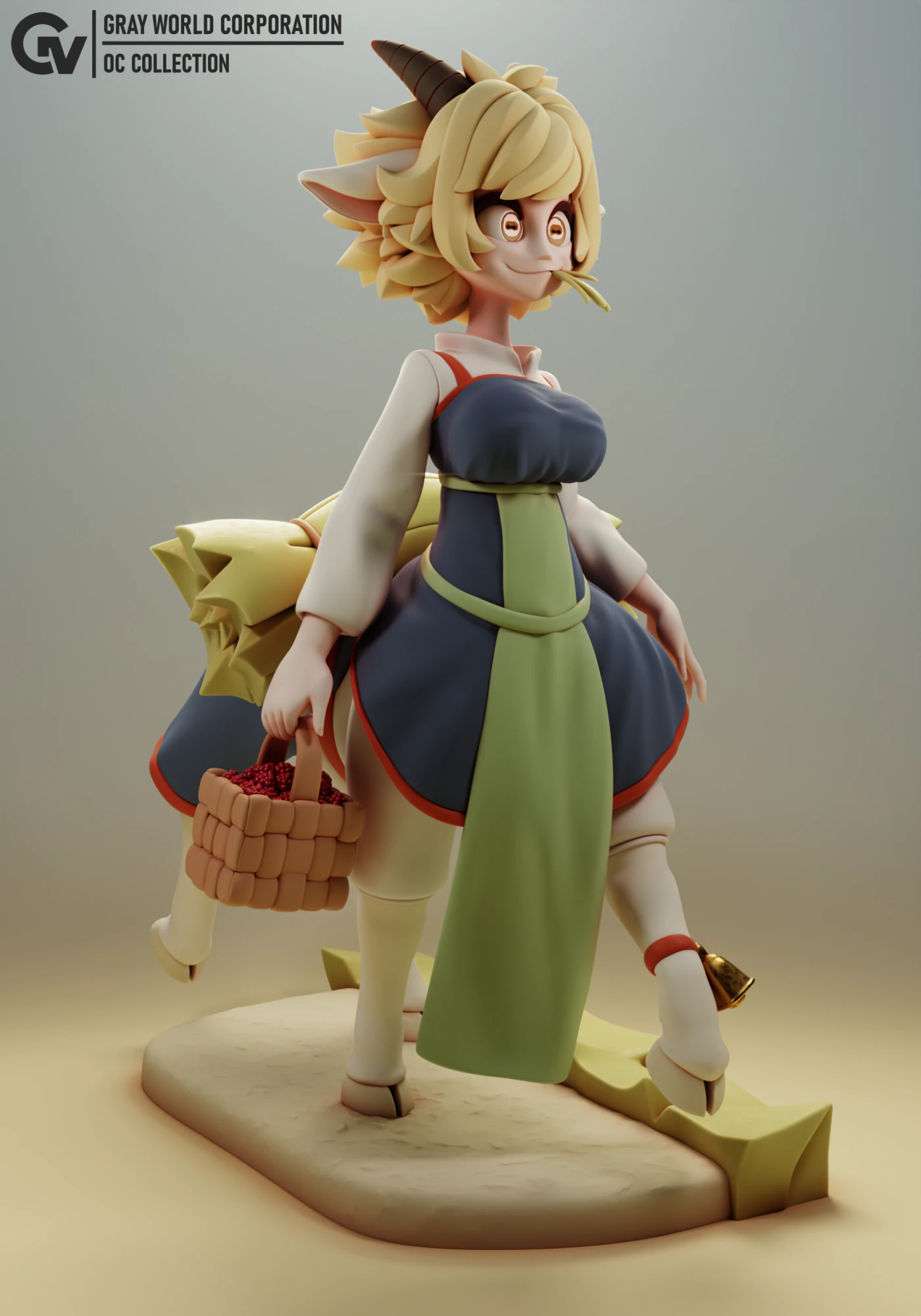 Goat Centaur OC 3D Print Model .c4d .max .obj .3ds .fbx .stl .blend