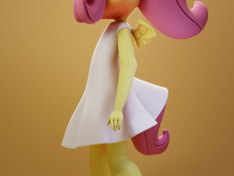 Little Fluttershy My Little Pony 3D Baskı Modeli