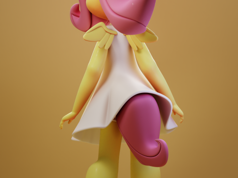 Little Fluttershy My Little Pony 3D Baskı Modeli