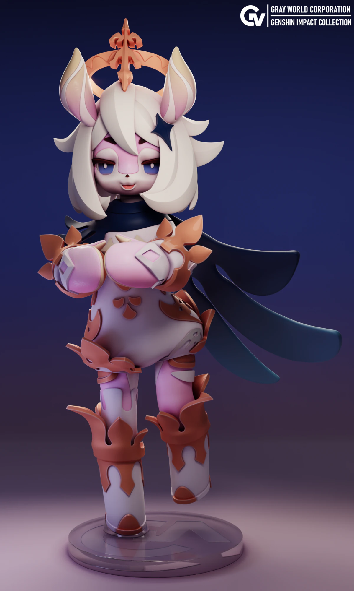 Melusine - Paimon Genshin Impact 3D Print Model .c4d .max .obj .3ds .fbx .stl .blend 
