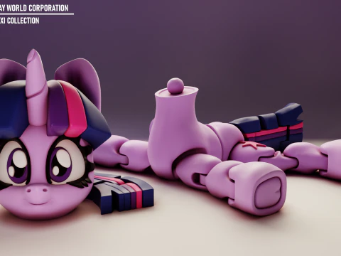 Flexi Twilight Sparkle My Little Pony 3D Print Model