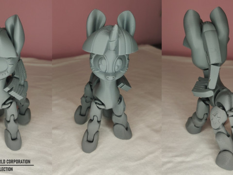 Flexi Twilight Sparkle My Little Pony Model do druku 3D
