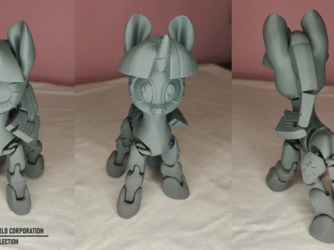 Flexi Twilight Sparkle My Little Pony 3D Print Model