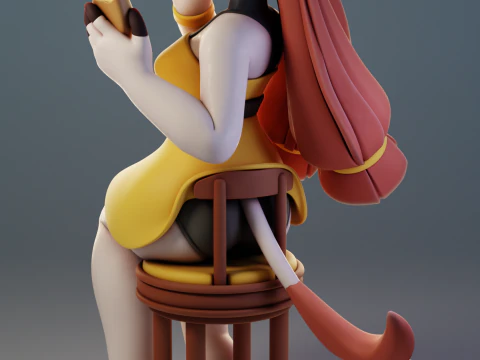 Mucca pelosa 2 Pelosa Modello di stampa 3D