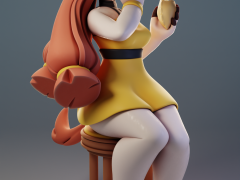 Furry Cow 2 Furry 3D-printmodel