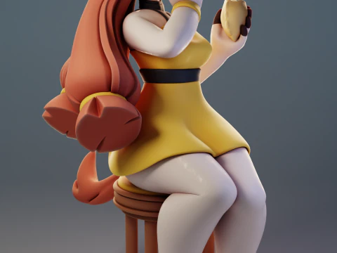 Furry Cow 2 Furry 3D Print Model