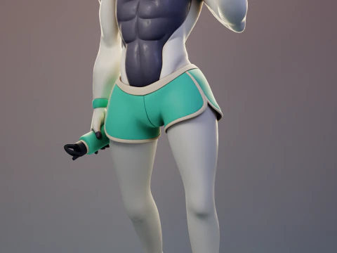 모피 말 1 3D 프린트 모델