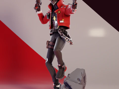 Billy Kid 2 Zenless Zone Zero 3D Druckmodell