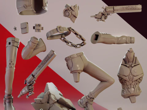 Billy Kid 2 Zenless Zone Zero 3D Druckmodell