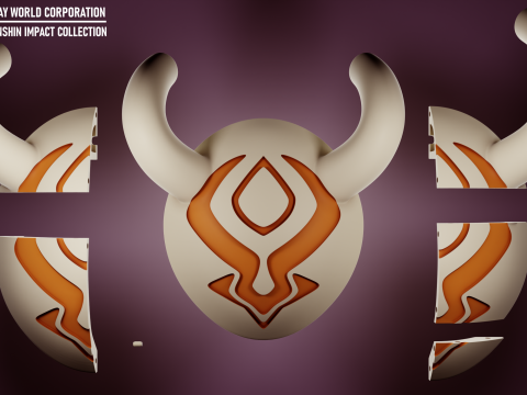 Hilichurl Mask Genshin Impact 3D Принт Модель