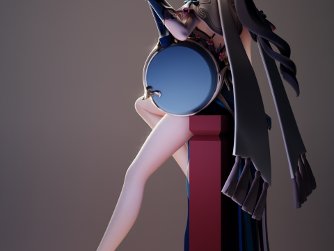 Ruan Mei Honkai Star Rail Model Cetak 3D