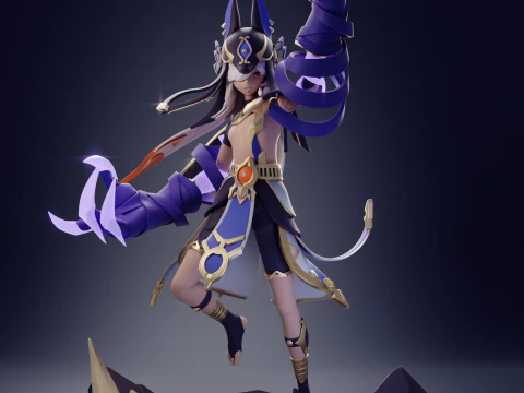 Cyno 4 Genshin Etkisi 3D Baskı Modeli