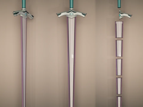 무딘 칼날 원신 충격 3D 프린트 모델