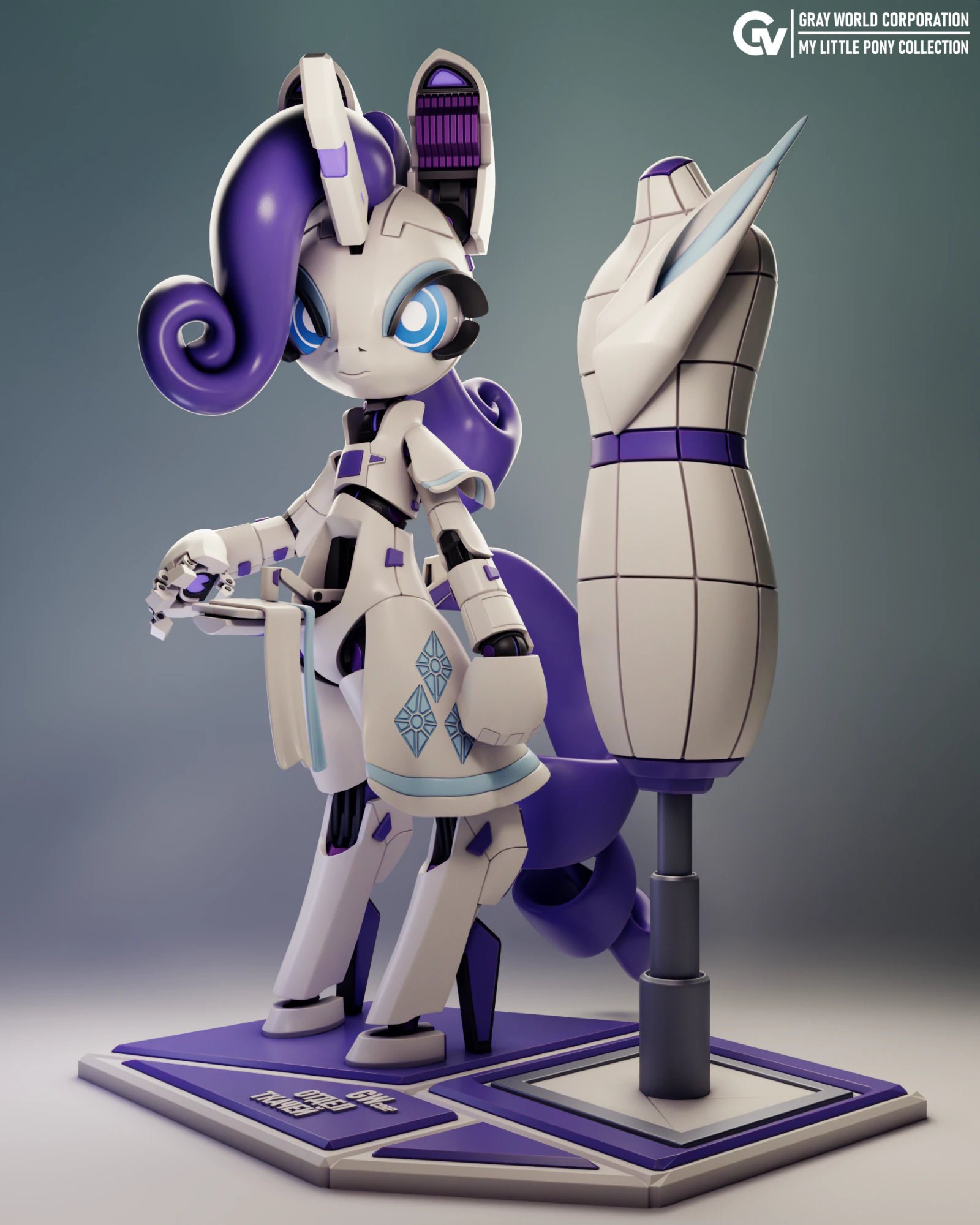 Sewing Bot Rari 10 My Little Pony 3D Print Model .c4d .max .obj .3ds .fbx .stl .blend 