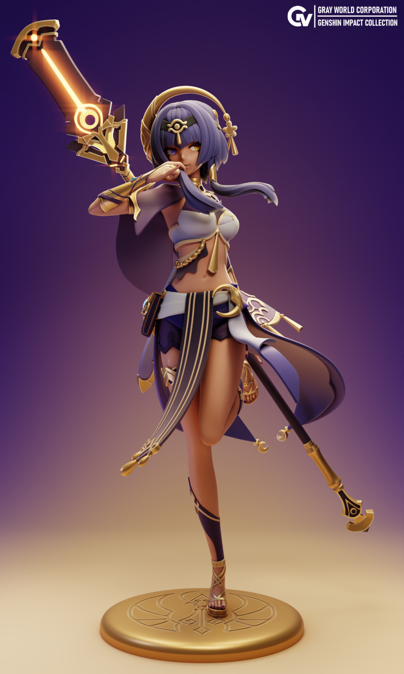 Candace 3 Genshin Impact 3D Baskı Modeli .c4d .max .obj .3ds .fbx .stl .blend
