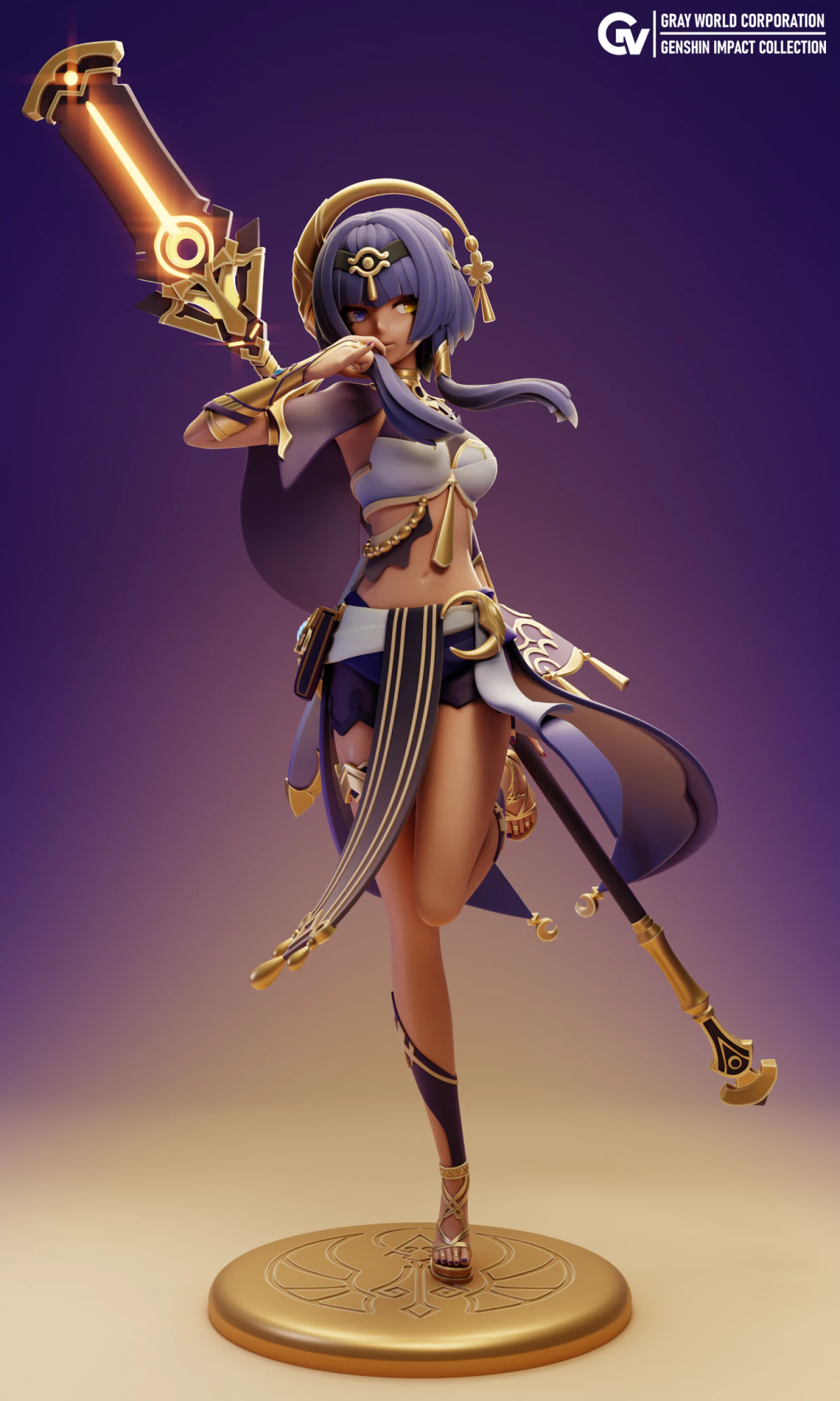 Candace 3 Genshin Impact 3D Print Model .c4d .max .obj .3ds .fbx .stl .blend 