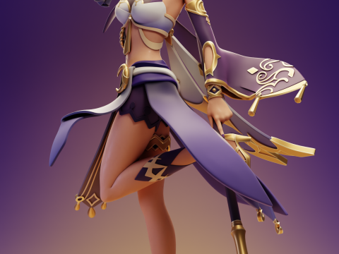 Candace 3 Genshin Impact 3D Baskı Modeli