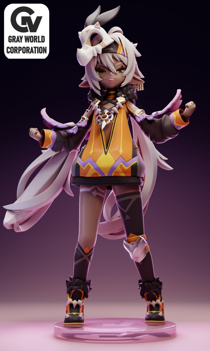 Iansan Genshin Impact 3D Print Model .c4d .max .obj .3ds .fbx .stl .blend
