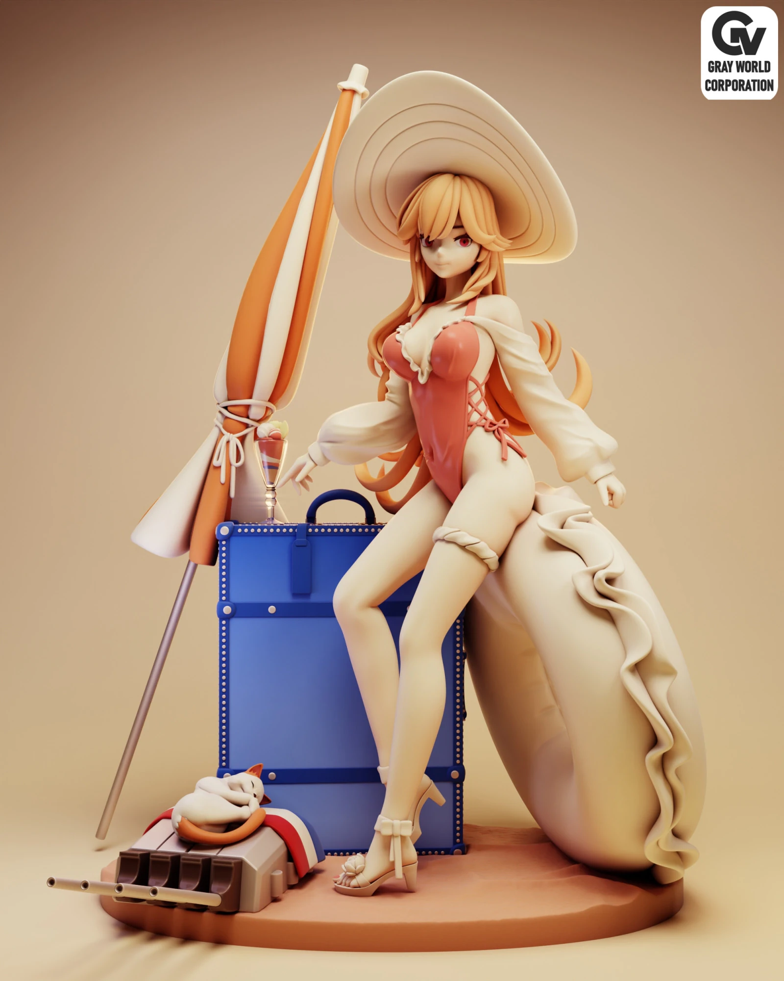 Richelieu Azur Lane 3D Print Model .c4d .max .obj .3ds .fbx .stl .blend 