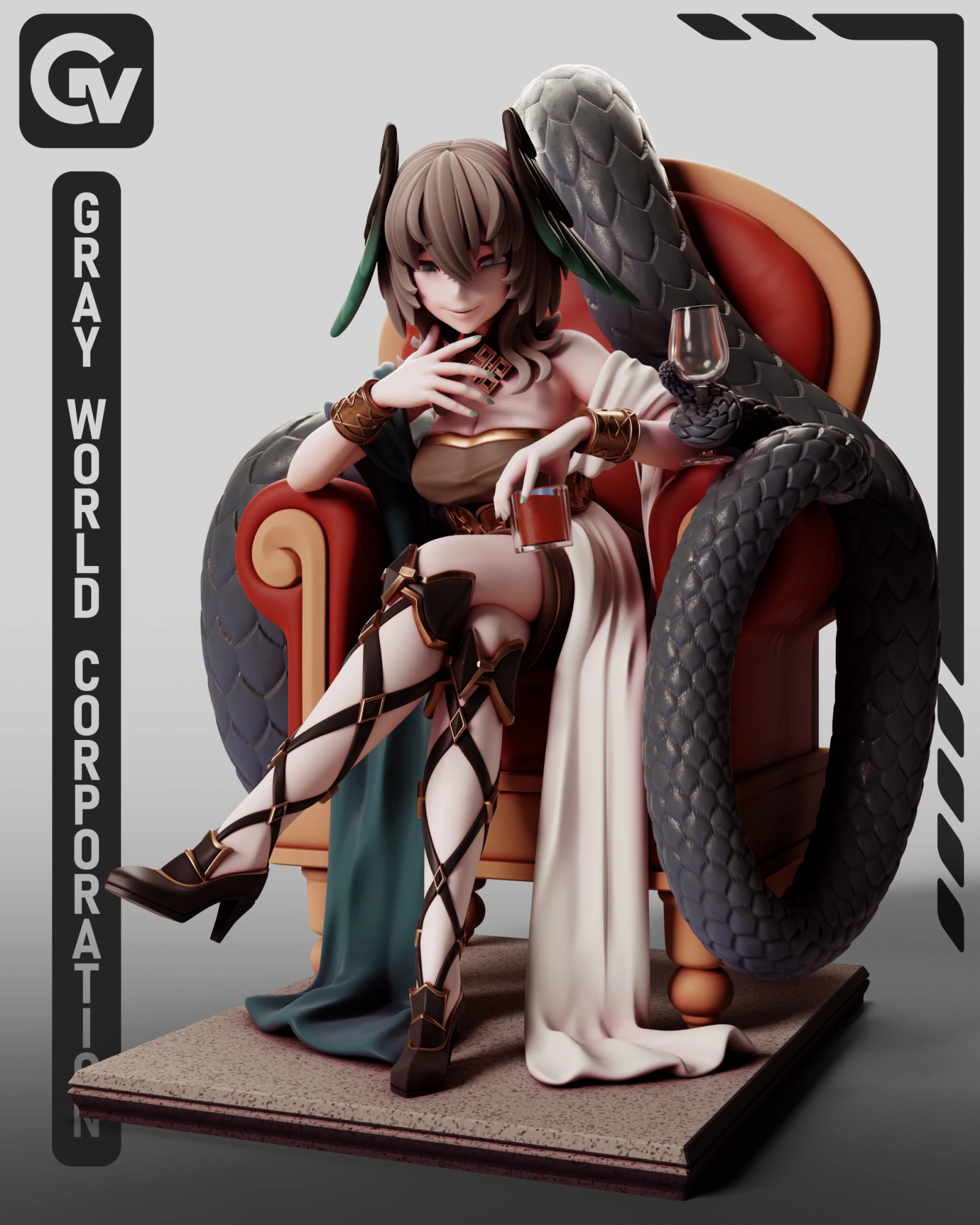 Hoolheyak Arknights 3D Print Model .c4d .max .obj .3ds .fbx .stl .blend 