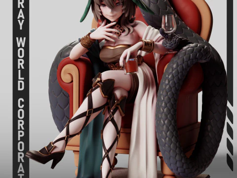 Hoolheyak Arknights 3D Druckmodell