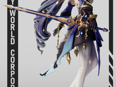 레일라 3 겐신 임팩트 3D 프린트 모델