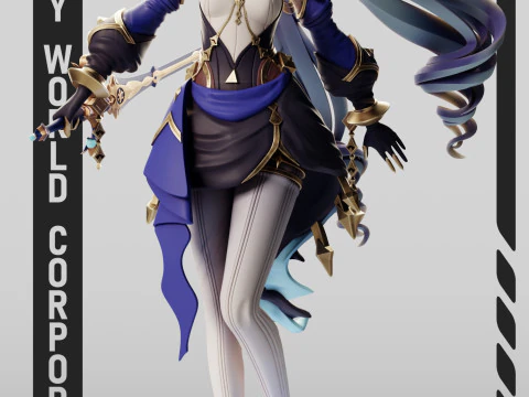 Layla 3 Genshin Impact 3D Print Model