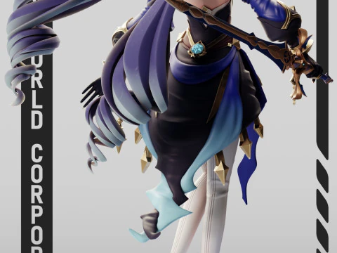 Layla 3 Genshin Impact 3D Print Model