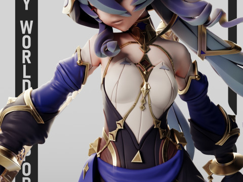 Layla 3 Genshin Impact 3D Принт Модель