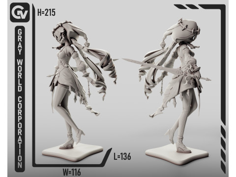 Layla 3 Genshin Impact 3D Принт Модель