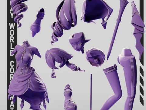 Layla 3 Genshin Impact 3D Print Model