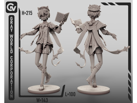 Dahlia Genshin Impact 3D Print Model