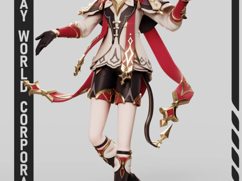 Dahlia Genshin Impatto Modello di stampa 3D