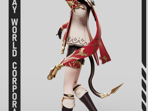 Dahlia Genshin Impact 3D Print Model