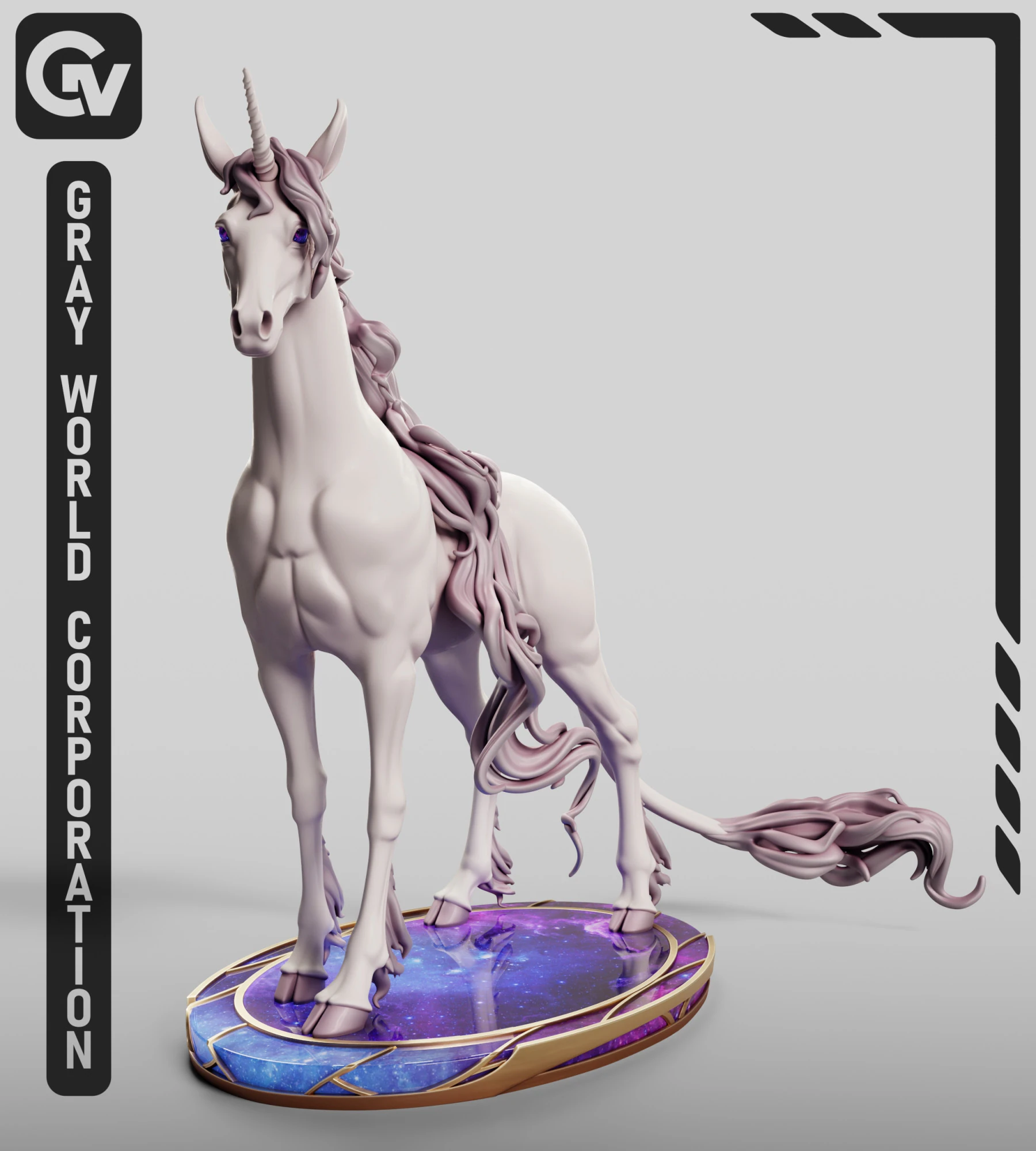 Unicorn OC 3D Print Model .c4d .max .obj .3ds .fbx .stl .blend 