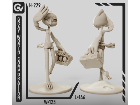 Furry Bird 1 Furry 3D Print Model