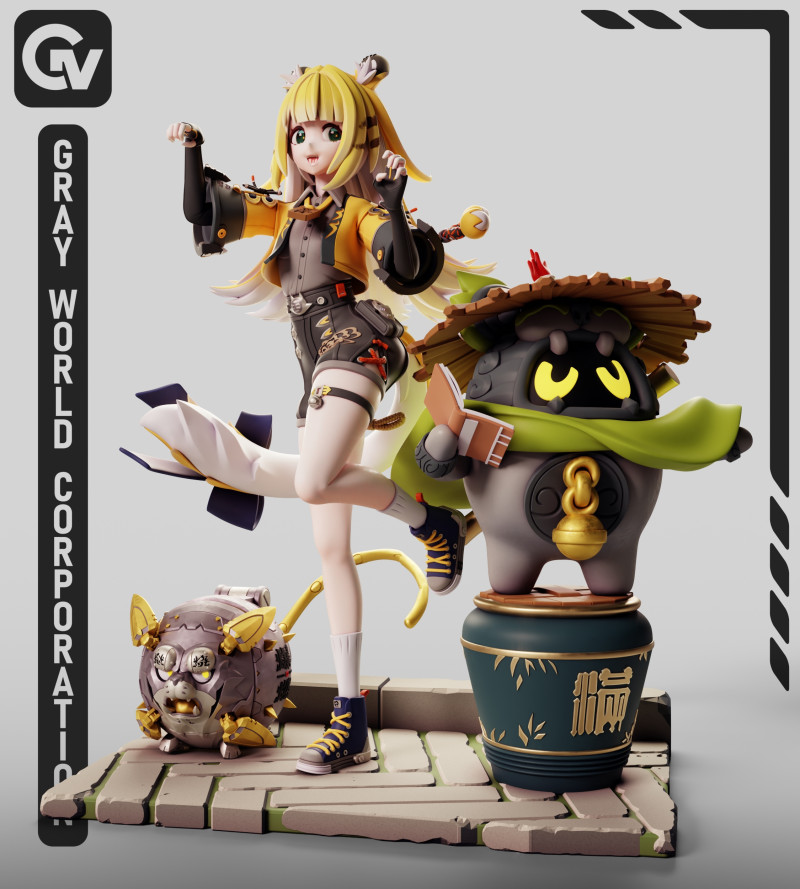 Ju Fufu Zenless Zone Zero Model Cetak 3D .c4d .max .obj .3ds .fbx .stl .blend 