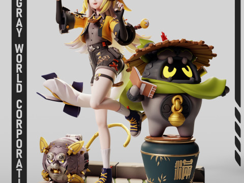 Ju Fufu Zenless Zone Zero Modèles 3D en vedette